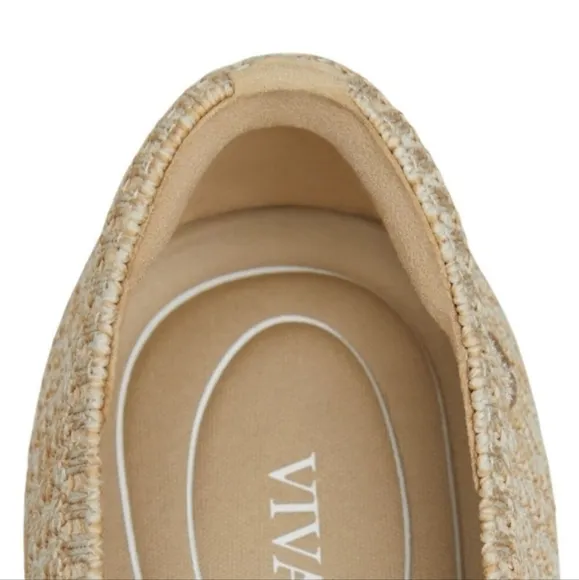 Vivaia Aria 5.0 Pointed Toe Ballet Flats In Almond Mesh - 35.5/5.5 US