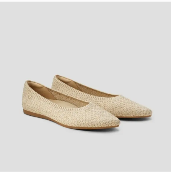 Vivaia Aria 5.0 Pointed Toe Ballet Flats In Almond Mesh - 35.5/5.5 US