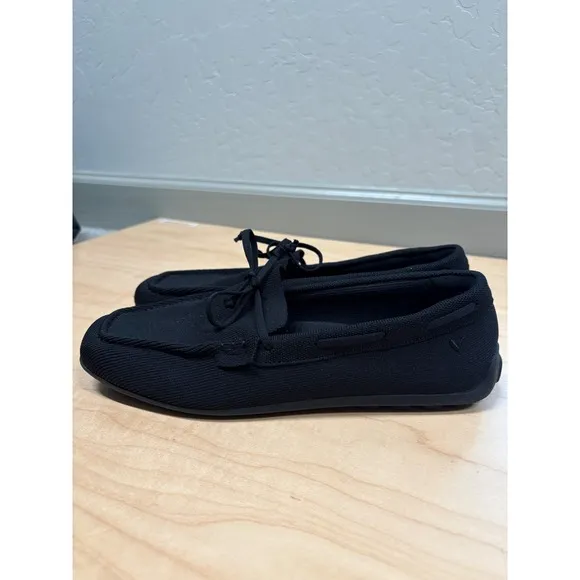 VIVAIA Jackie Square Toe Slip On Knit Loafers Comfort Casual Shoes Black Sz 42