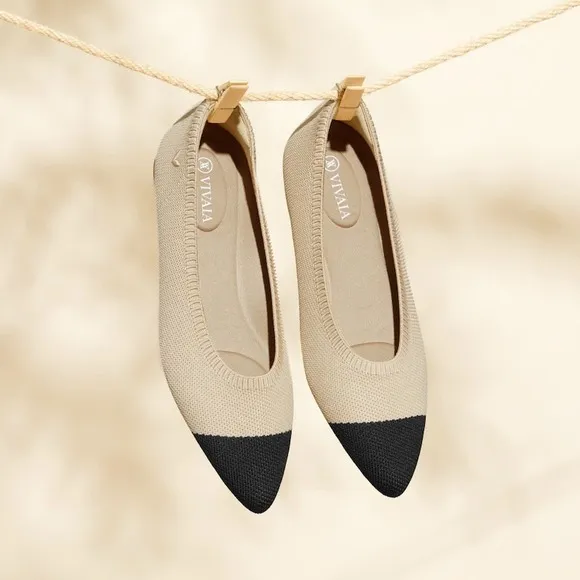 VIVAIA Pointed-Toe Ballet Flats  size EU/39.5 US/8.5