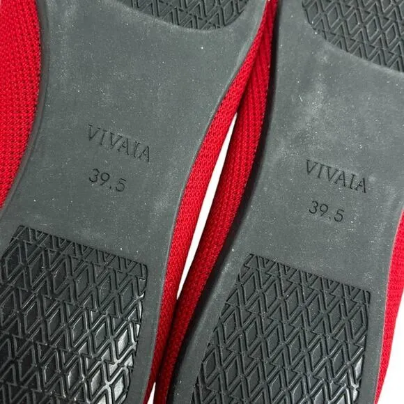 Vivaia Ruby Red Aria 5° Pointed Toe Flats