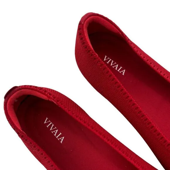 Vivaia Ruby Red Aria 5° Pointed Toe Flats