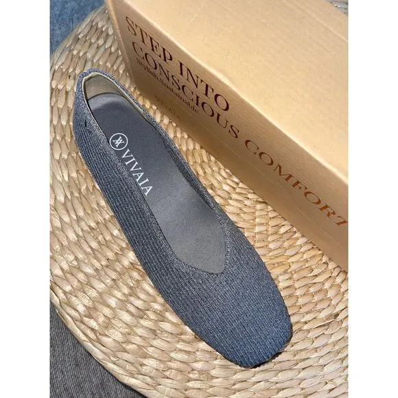 VIVAIA Women's Casual Flats Slip on Washable Ballet Square-Toe Style‎ EU/39 US/8