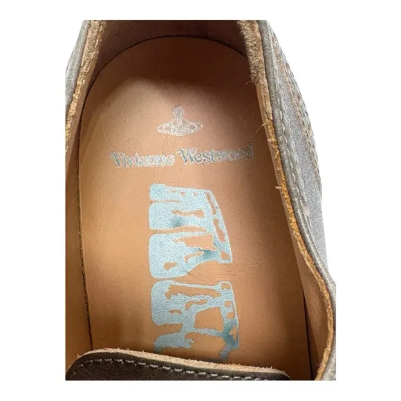 Vivienne Westwood Wing Tip Leather Brogue Oxford Derby Lace  Up Shoes Size 39