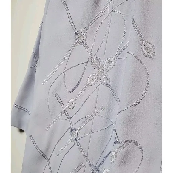 Vtg Moshita Couture 3 Piece Women's Plus Wisteria Skirt Suit Sz 22 Quiet Luxury
