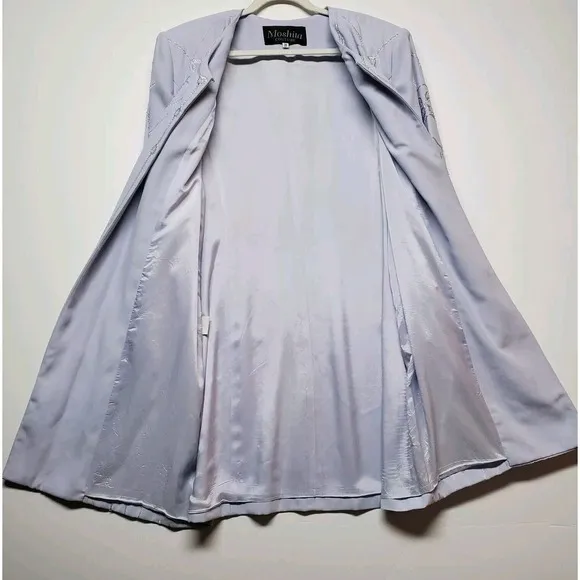 Vtg Moshita Couture 3 Piece Women's Plus Wisteria Skirt Suit Sz 22 Quiet Luxury
