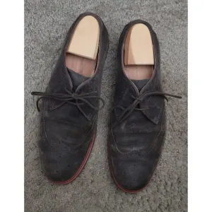 VTG Polo Ralph Lauren Men's Orrick Brown Suede Wing Tip Dress Shoes 10.5 D