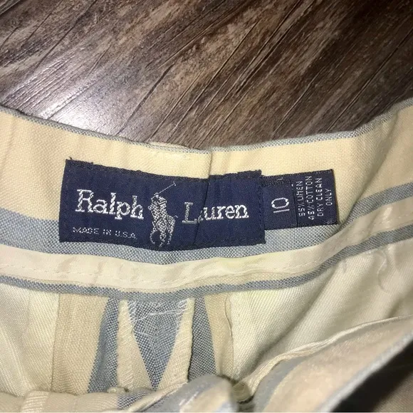 Vtg RARE 60s/70s Pinstripe Bermuda Preppy Blue Label Ralph Lauren Boat Shorts