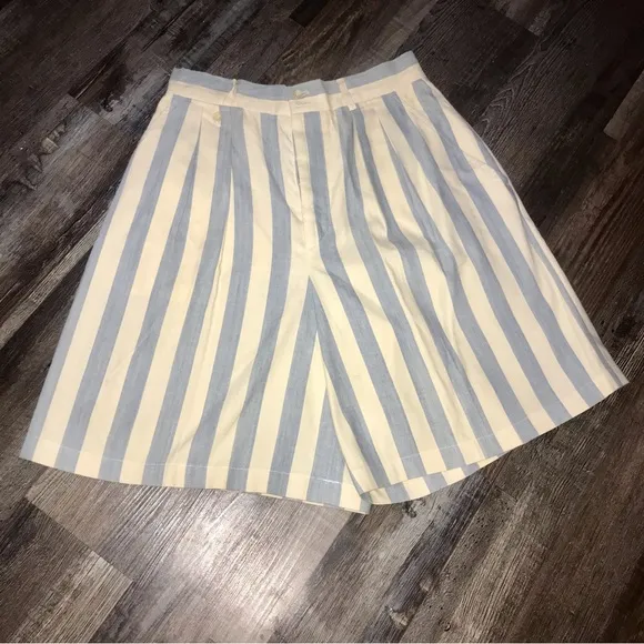 Vtg RARE 60s/70s Pinstripe Bermuda Preppy Blue Label Ralph Lauren Boat Shorts