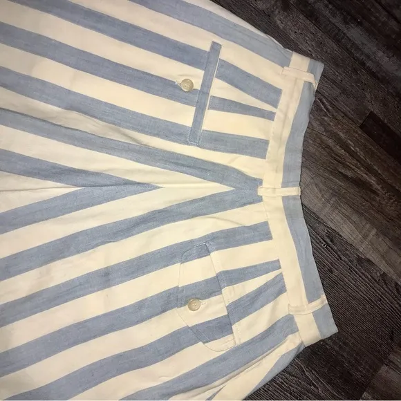 Vtg RARE 60s/70s Pinstripe Bermuda Preppy Blue Label Ralph Lauren Boat Shorts