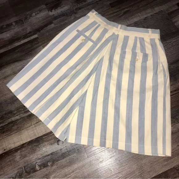 Vtg RARE 60s/70s Pinstripe Bermuda Preppy Blue Label Ralph Lauren Boat Shorts