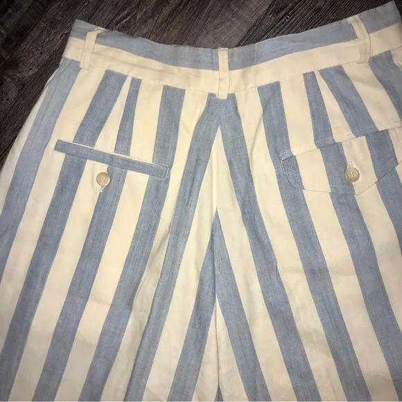 Vtg RARE 60s/70s Pinstripe Bermuda Preppy Blue Label Ralph Lauren Boat Shorts