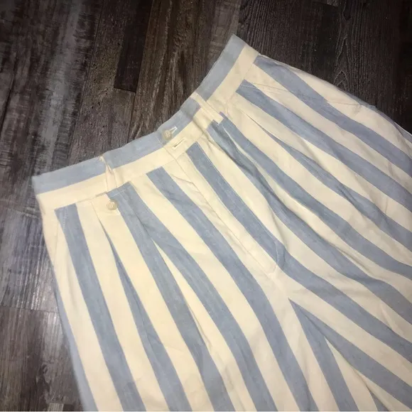 Vtg RARE 60s/70s Pinstripe Bermuda Preppy Blue Label Ralph Lauren Boat Shorts