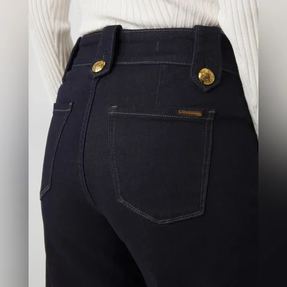WHBM - High-Rise Mariner Wide Leg Jeans