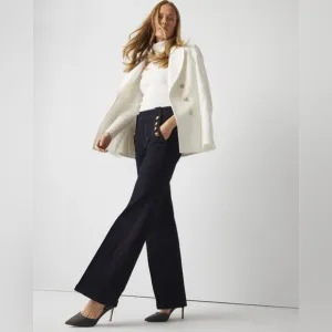WHBM - High-Rise Mariner Wide Leg Jeans
