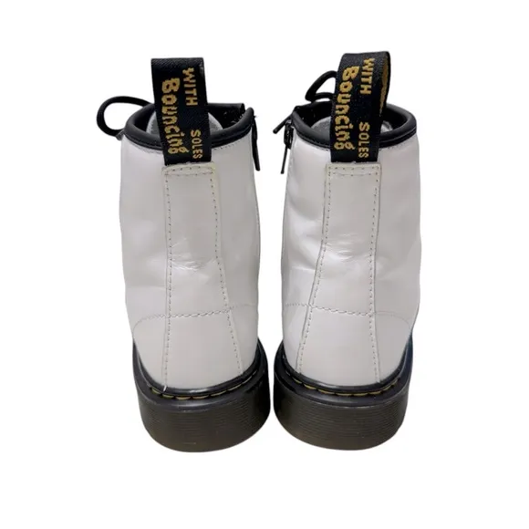 White Kids Dr. Marten Boots 1460 Leather Sz 4 US