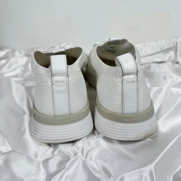 Wolf &amp; Shepherd SwiftKnit Oxford Sneakers Lightweight White Casual Shoes M10 W12