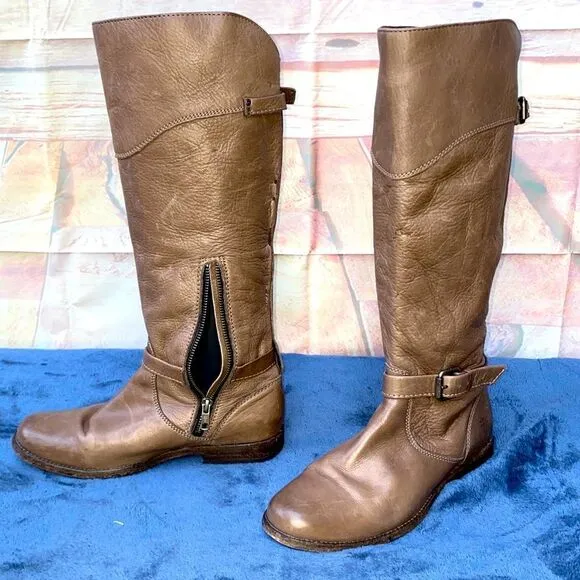 Woman’s sz 9 leather over the calf heeled boots by The Frye Company
