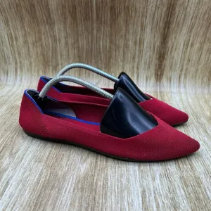 Women's Size 7 - Rothy's The Point Flats Slip On Comfort Red Shoes Low Top