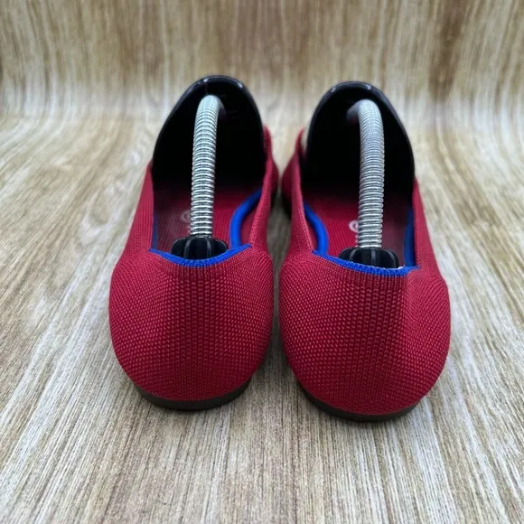 Women's Size 7 - Rothy's The Point Flats Slip On Comfort Red Shoes Low Top