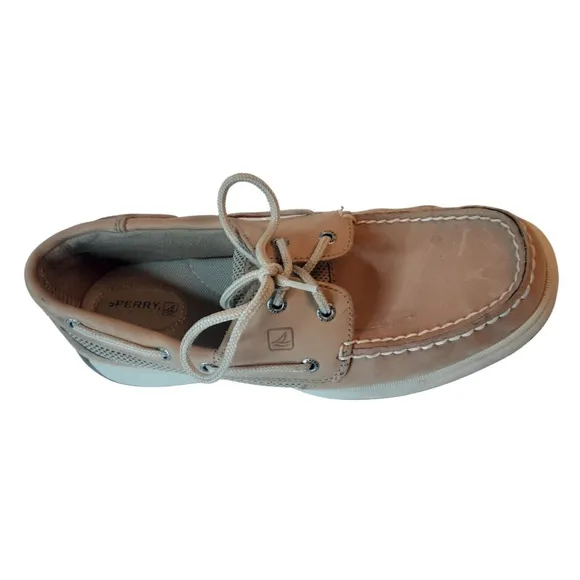 Womens Size 9M Shoes Sperry Top Sider Boat Shoes Brown Leather Lace Up 9774829