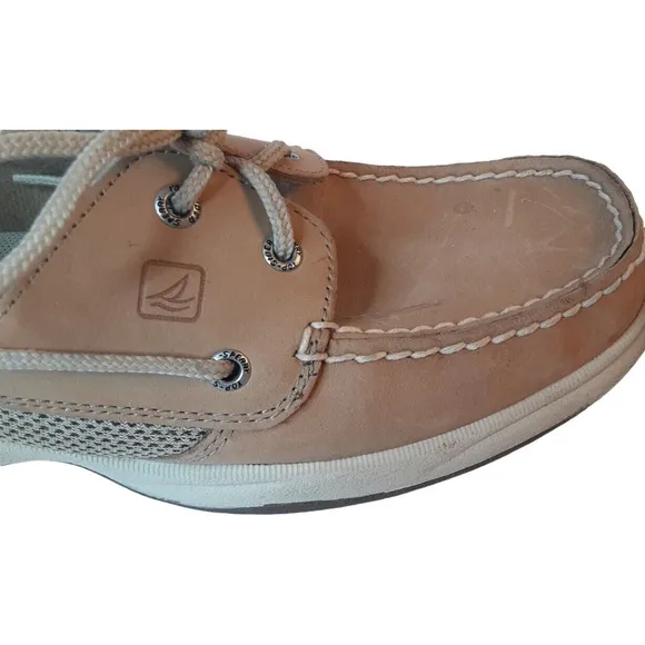 Womens Size 9M Shoes Sperry Top Sider Boat Shoes Brown Leather Lace Up 9774829