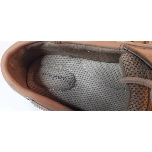 Womens Size 9M Shoes Sperry Top Sider Boat Shoes Brown Leather Lace Up 9774829