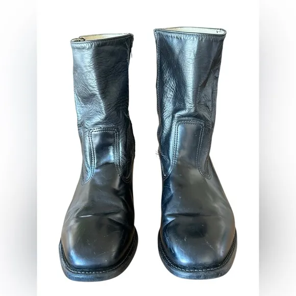 Work’N Sport USA 98881 Black Leather Side Zip Oil Resist Boots Men's US 12 EE