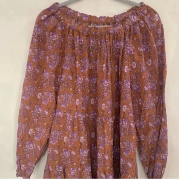 Xirena Dress Lea Mini in Golden Clover Brown Floral