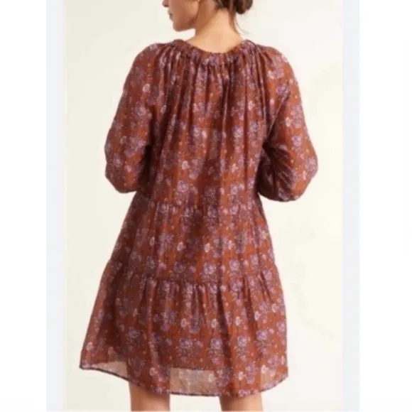 Xirena Dress Lea Mini in Golden Clover Brown Floral