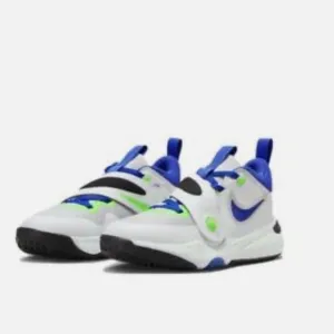 Youth Nike Team Hustle D11 Low Green Strike Racer Blue 2023
