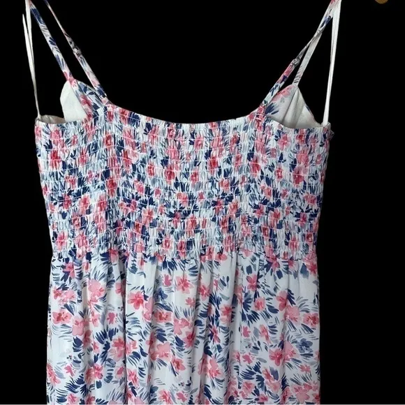 Yumi Kim Ines Spaghetti Strap Maxi Dress Bliss Pink White Blue Floral S NWT