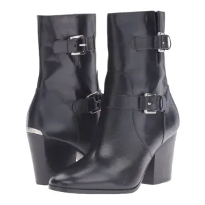 Z03-Michael Kors side straps/buckle ankle hi boots