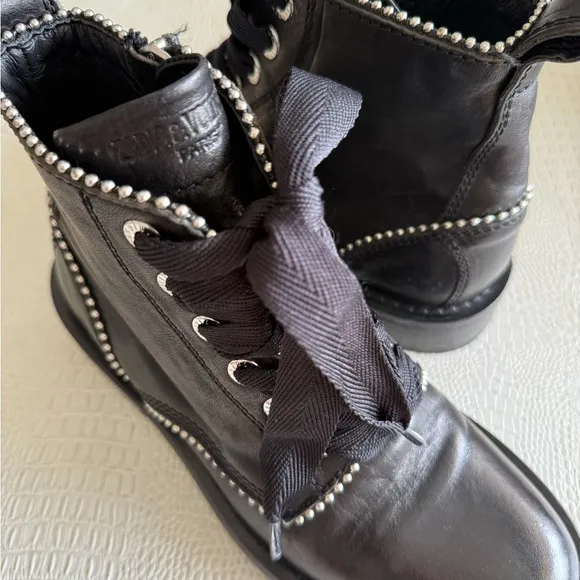 Zadig &amp; Voltaire Laureen Roma Studs Ankle Boots size 36 (fits 36.5)