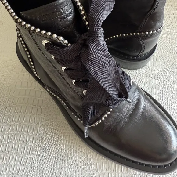 Zadig &amp; Voltaire Laureen Roma Studs Ankle Boots size 36 (fits 36.5)