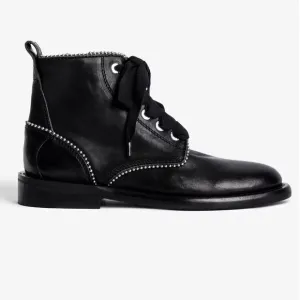 Zadig &amp; Voltaire Laureen Roma Studs Ankle Boots size 36 (fits 36.5)