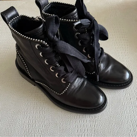 Zadig &amp; Voltaire Laureen Roma Studs Ankle Boots size 36 (fits 36.5)