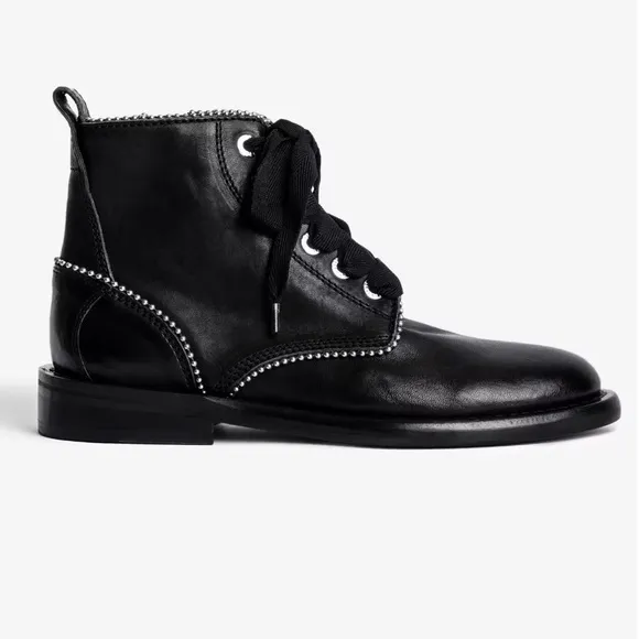 Zadig &amp; Voltaire Laureen Roma Studs Ankle Boots size 36 (fits 36.5)