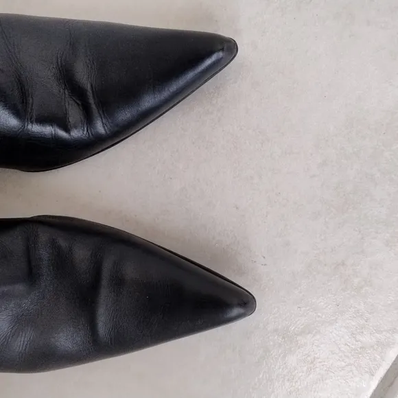 Zara Black Leather Over-the-knee Boots Size 39/ 8.5-9