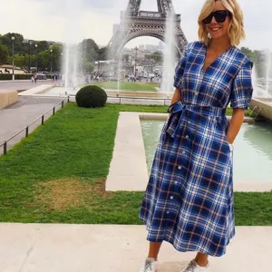 Zara Blogger Favorite Plaid Tie Dress