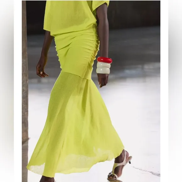 ZARA LONG PLAIN KNIT DRESS