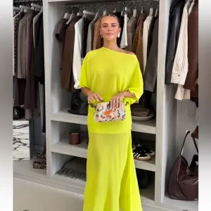 ZARA LONG PLAIN KNIT DRESS