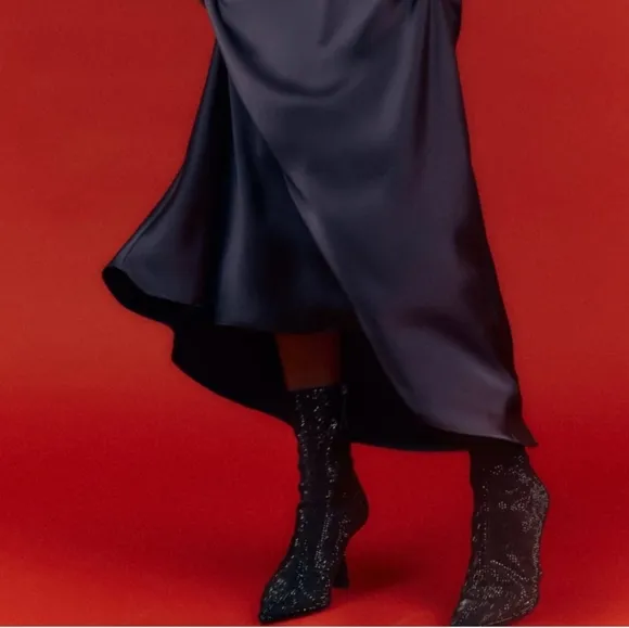 Zara RHINESTONE HIGH HEEL ANKLE BOOTS bloggers favorites