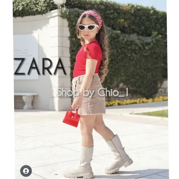 ZARA solid color rubberized boots beige bloggers favorite