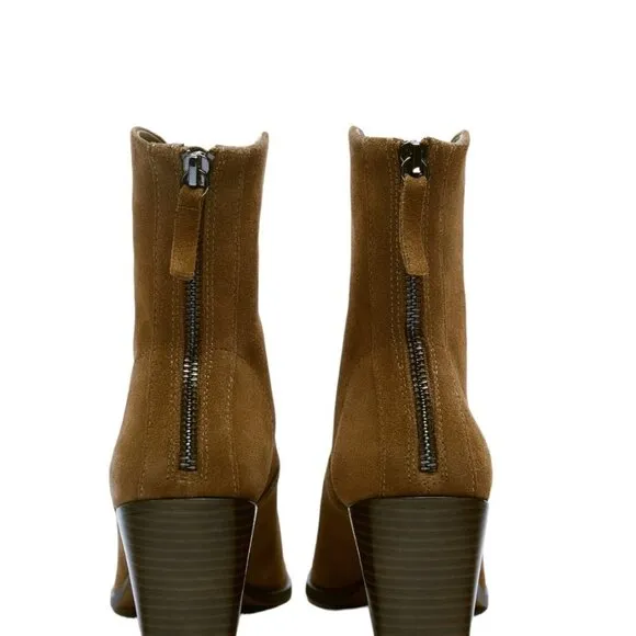 ZARA SPLIT HEEL BOOTS BROWN SIZE 10 | 1103/710/103