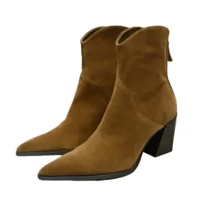 ZARA SPLIT HEEL BOOTS BROWN SIZE 10 | 1103/710/103