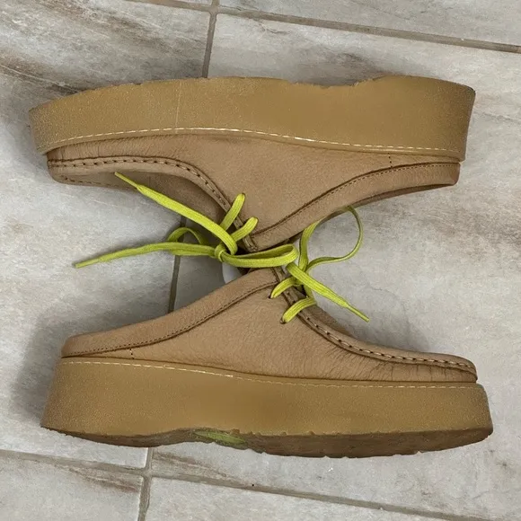 Zara x Clarks Leather Platform Slip On Wallabees