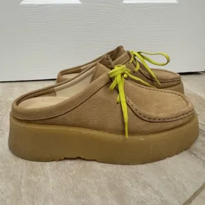 Zara x Clarks Leather Platform Slip On Wallabees