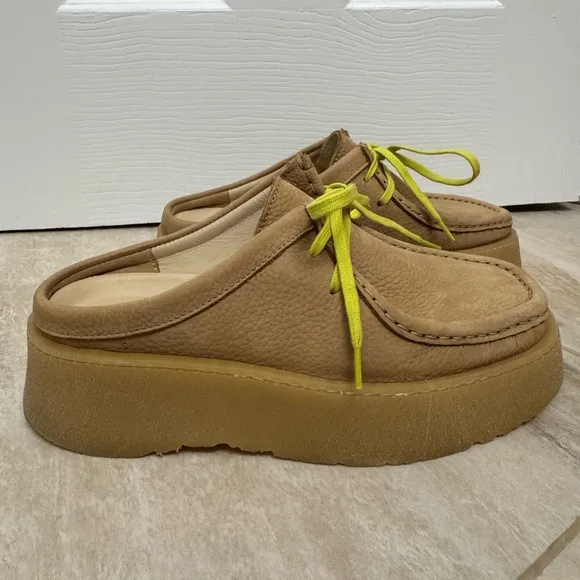 Zara x Clarks Leather Platform Slip On Wallabees