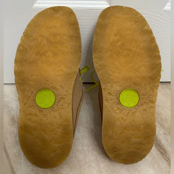 Zara x Clarks Leather Platform Slip On Wallabees